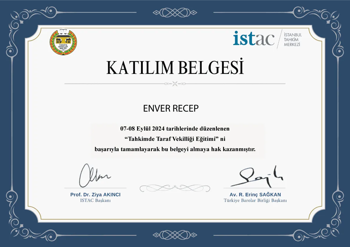 Специализированный курс медиатора по трудовому праву (İş Hukukunda Uzman Arabuluculuk Eğitimi)